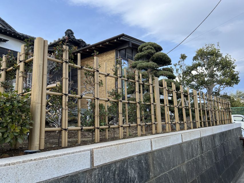Ｉ様邸竹垣フェンス交換工事